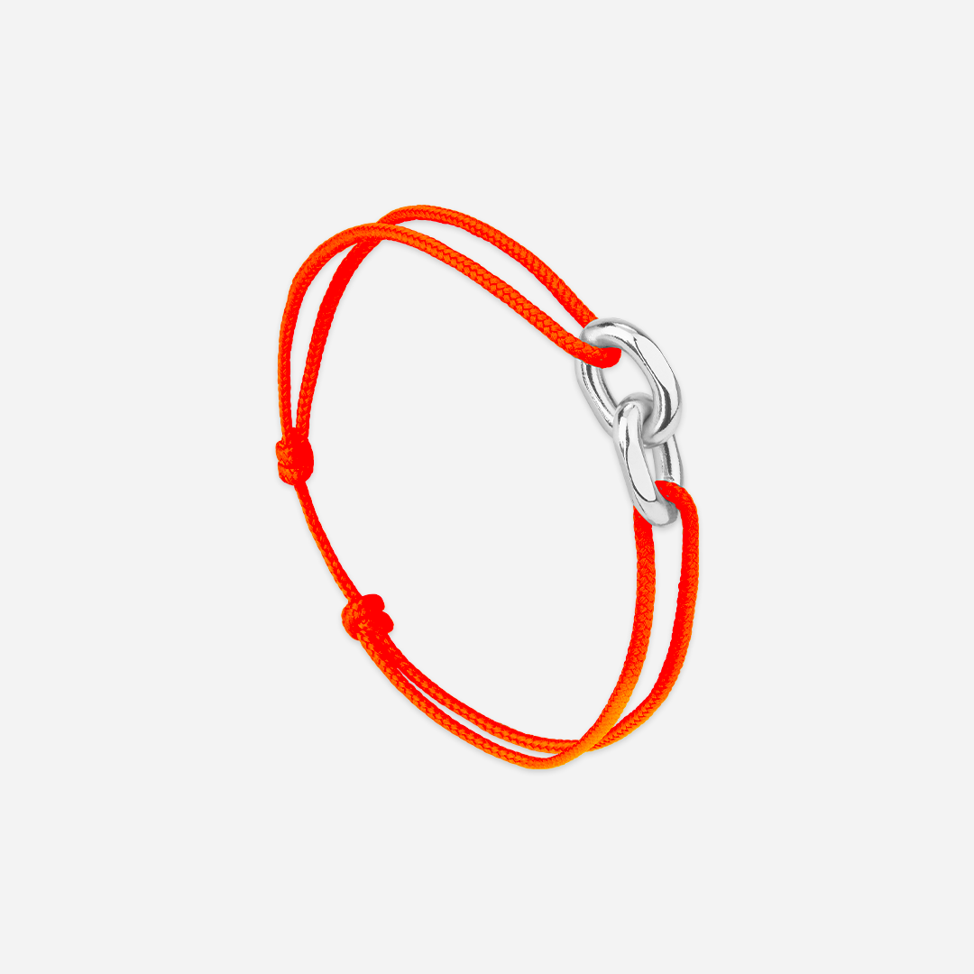 Union Bracelet - Seville Fluo Orange/Silver