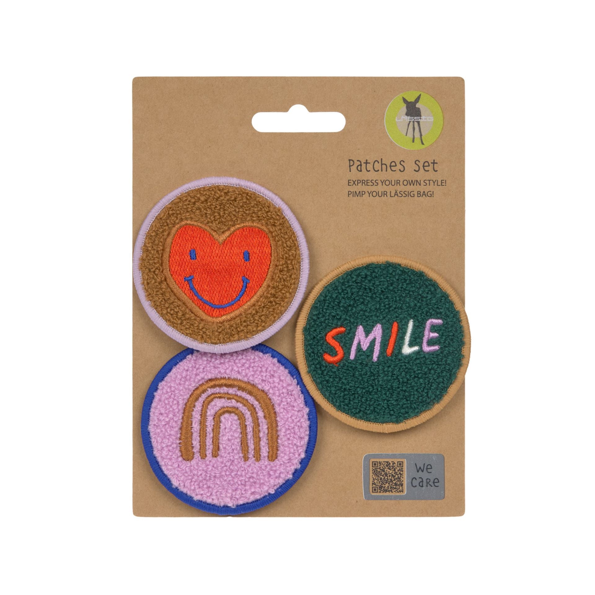 Set of 3 Little Gang Smile/Heart Patches