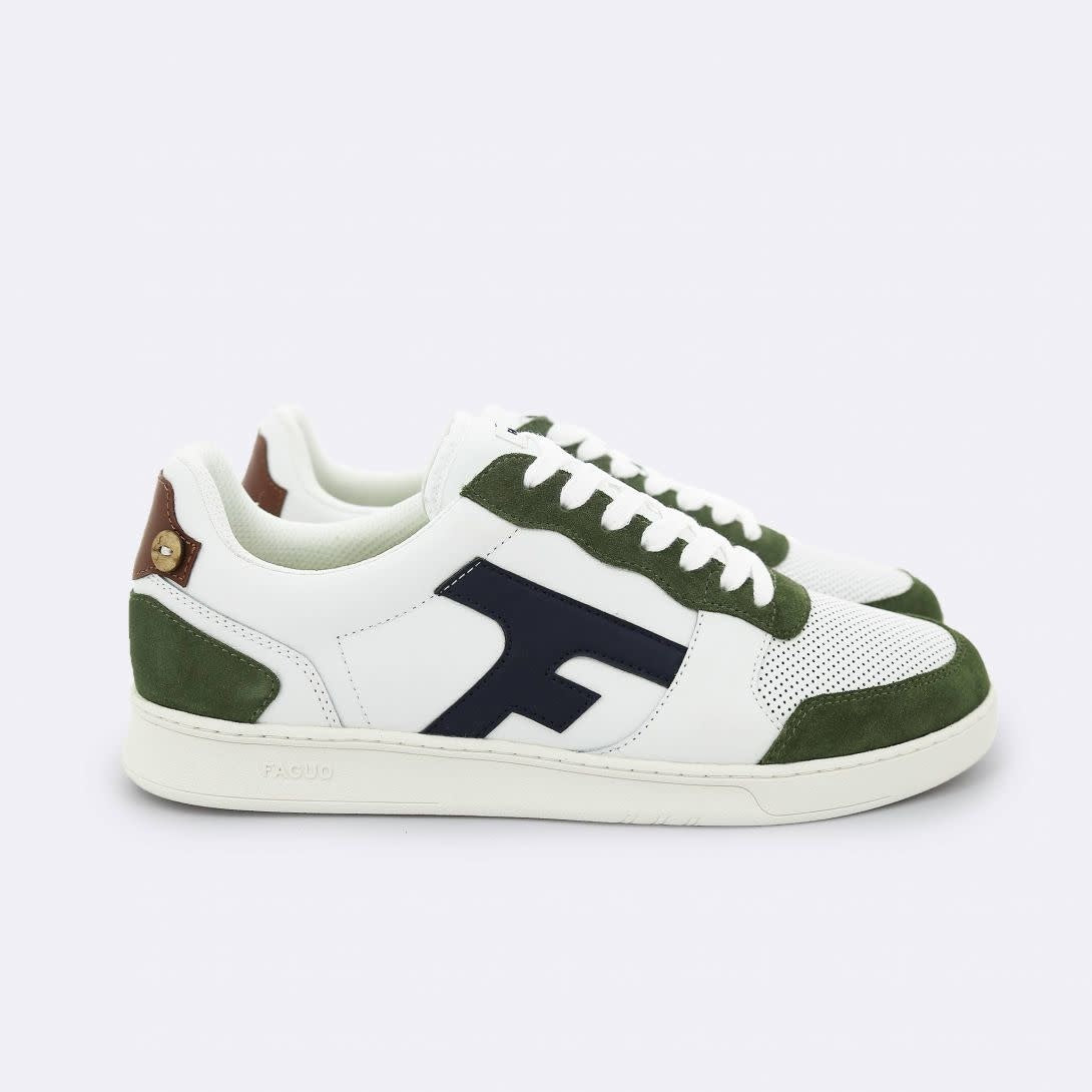 Sneakers Hazel WHI31 Groen en Blauwe Leer