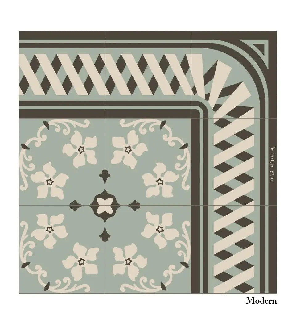 Tapis runner en vinyle - Almond mint - Large 60X180cm