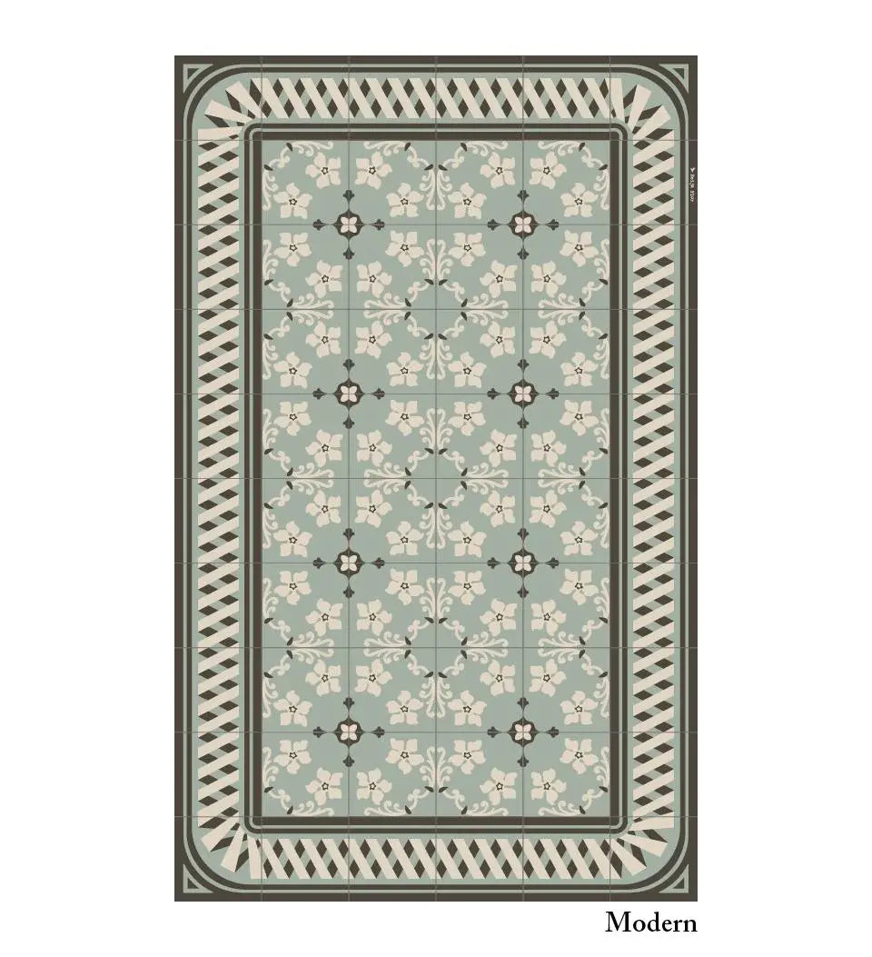 Runner vinyl carpet - Almond mint - Large 60X180cm