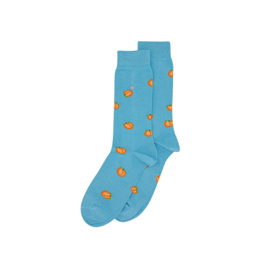 Apricot sky blue socks 