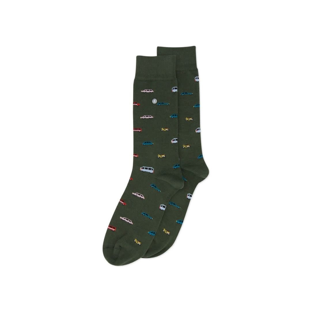 Green Car Socks 