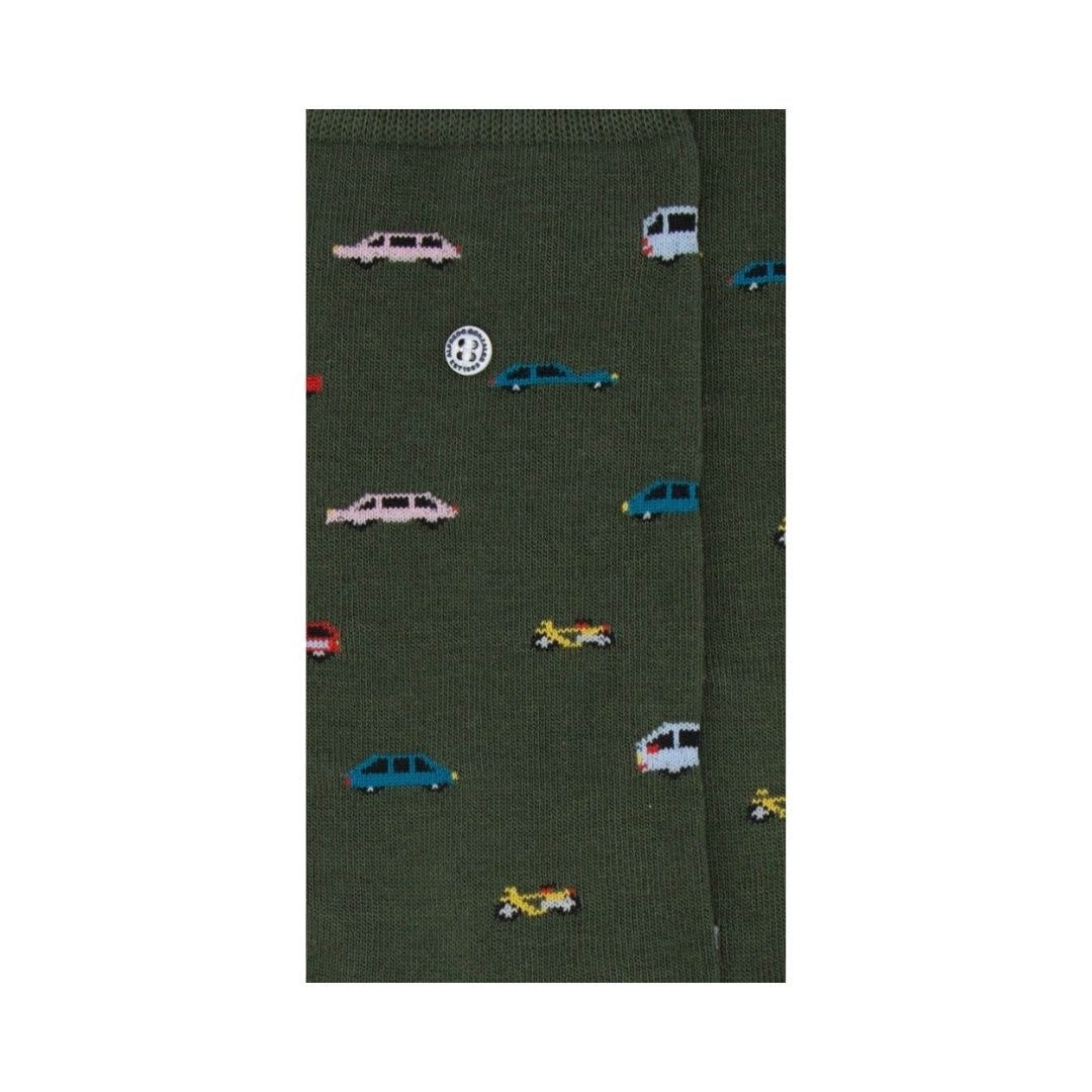 Green Car Socks 