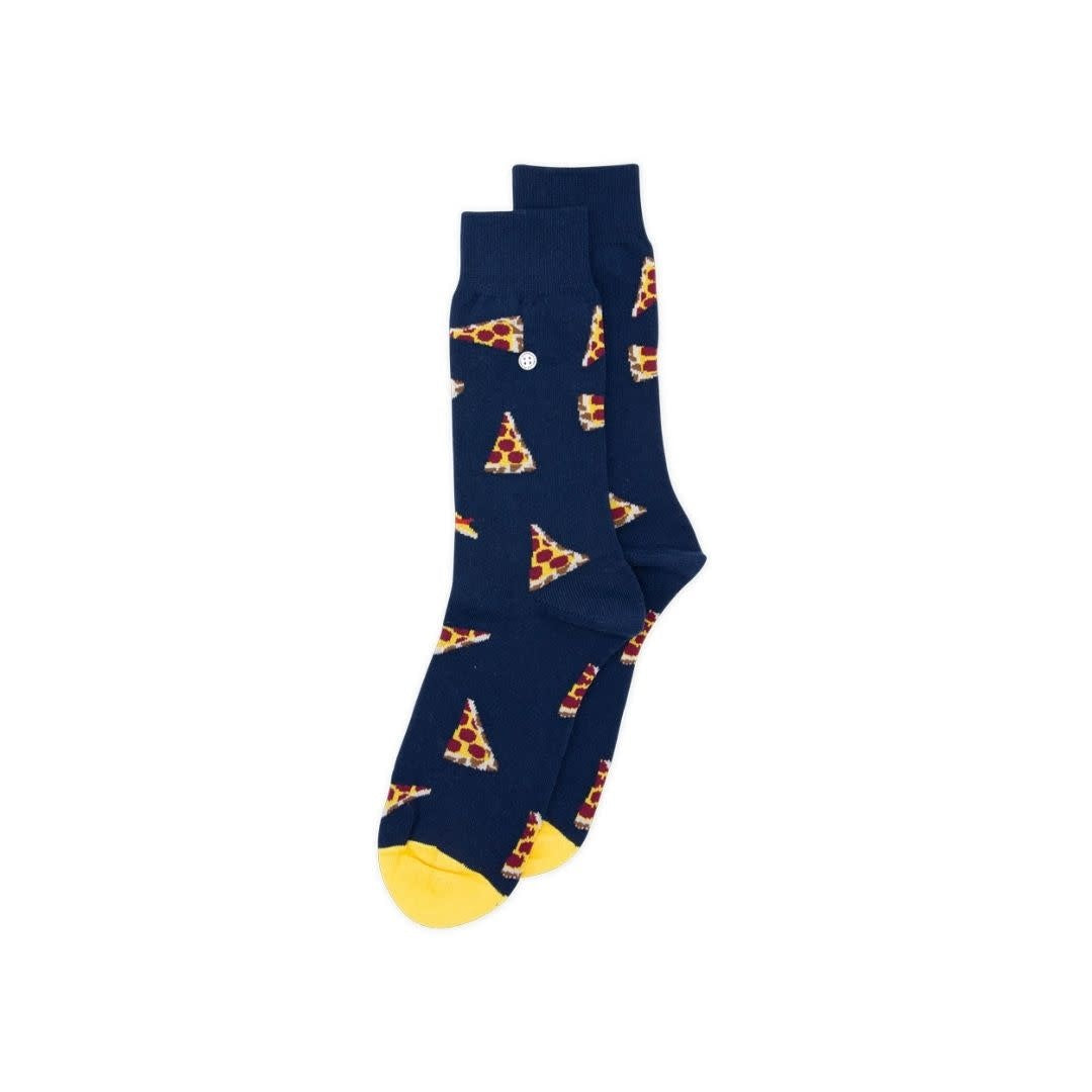 Pizza Socks Blue