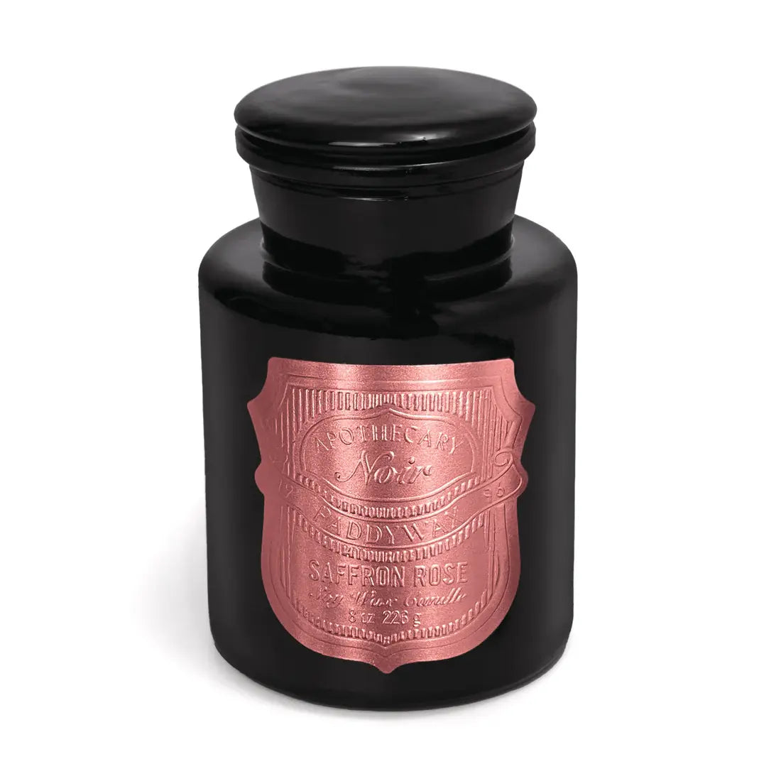 Bougie Apothecary Noir parfum Safran & Rose