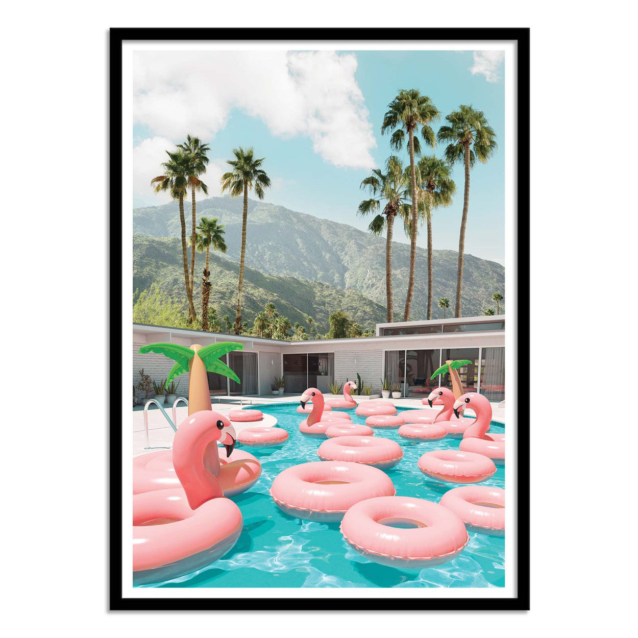 Affiche Gal Design - flamingo pool party