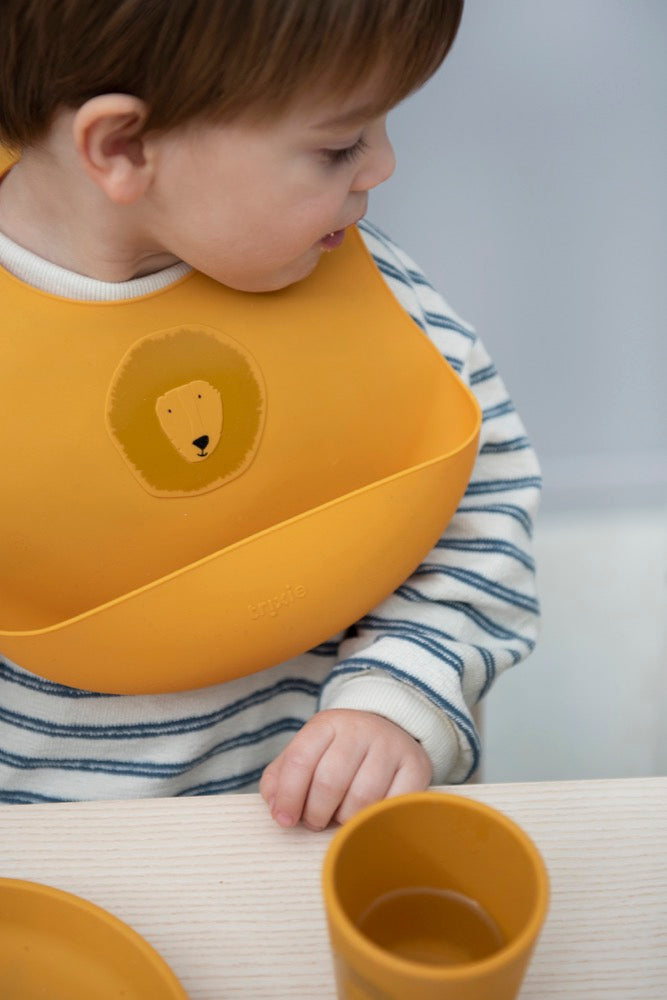 Set of 2  silicone bibs - Mr. Lion