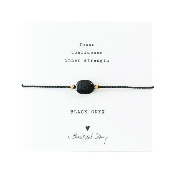 Edelsteen armband onyx zwart