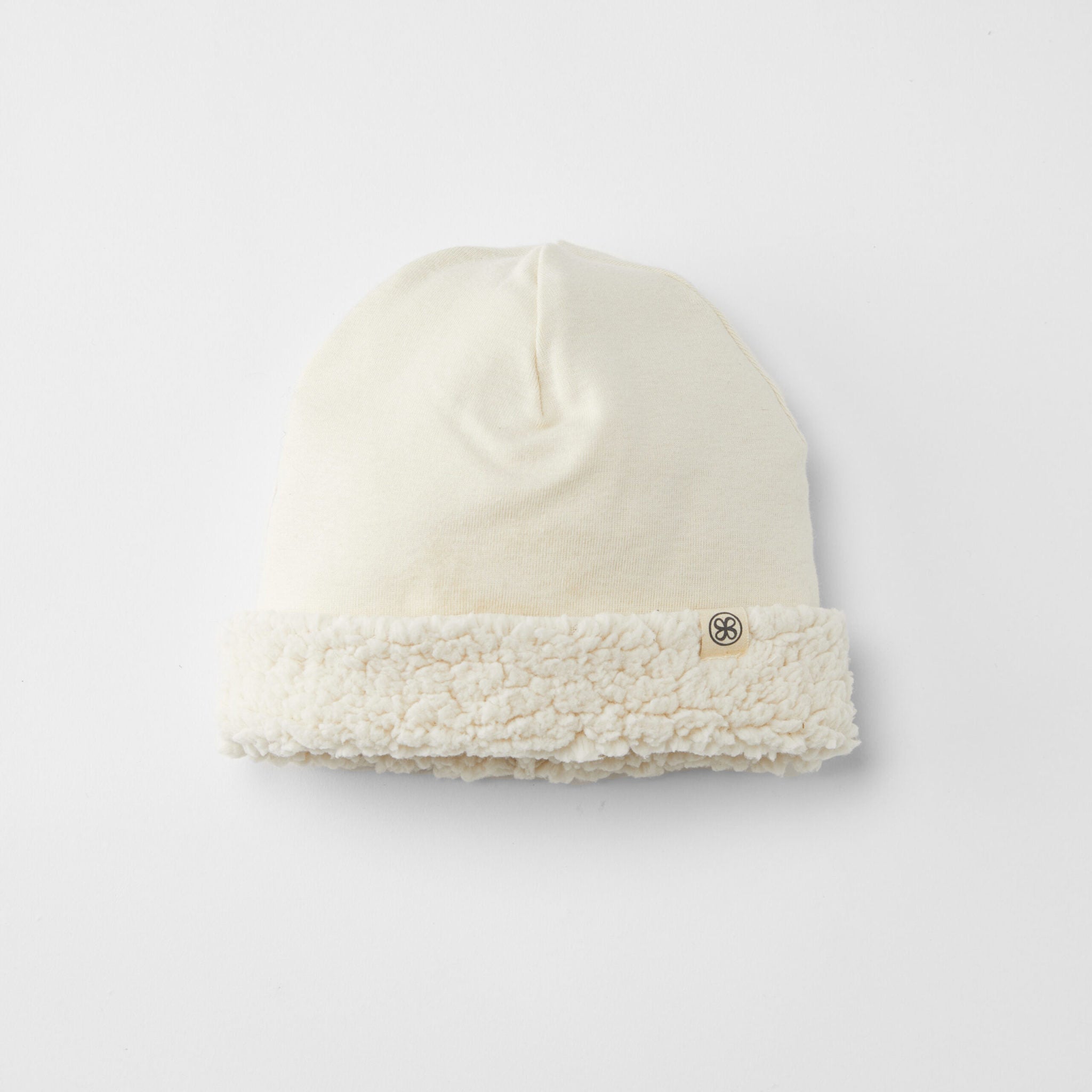 Reversible Teddy Hat Off White - Cloby