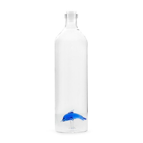 Glazen Fles - Altantis Blauw Dolfijn - 1.2 L