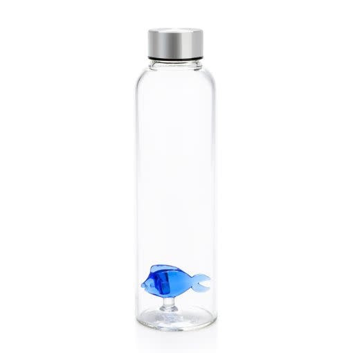 Altantis 0.5L Glass Bottle - Blue Fish