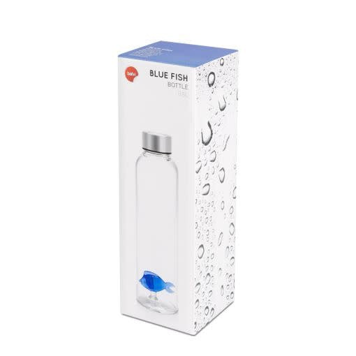 Altantis 0.5L Glass Bottle - Blue Fish