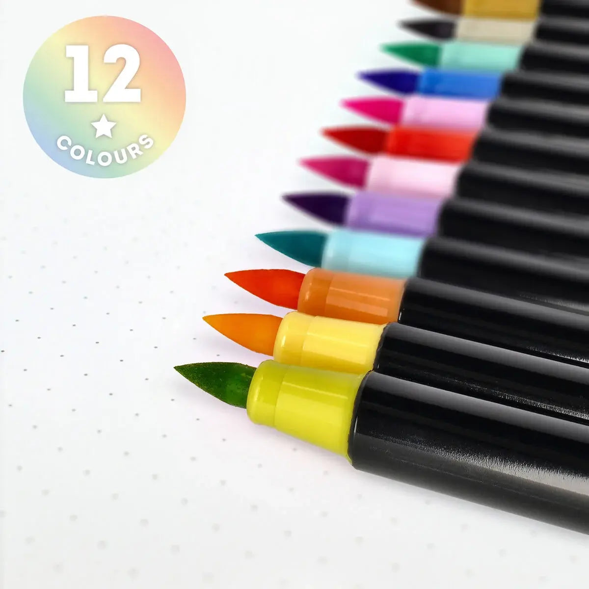 Set of 12 Brush Markers - Pastel colours