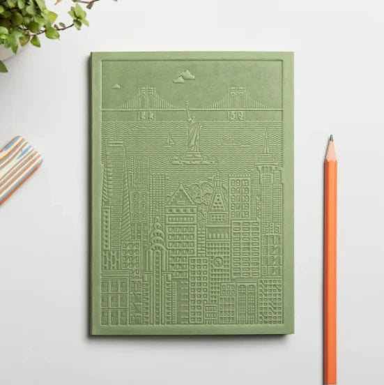 Debossed Notebook - New York - Vert