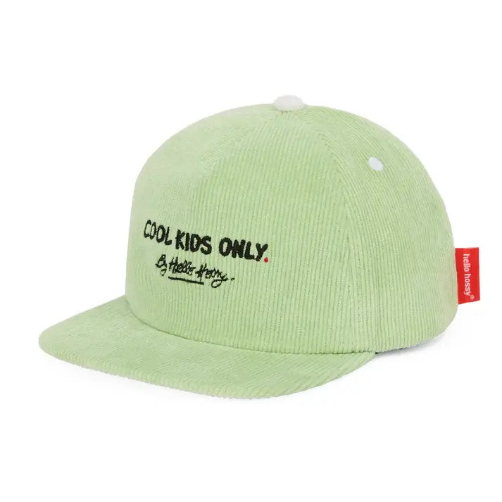 Casquette velours mini Kiwi (vert clair) pour enfants