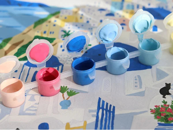 Coffret peinture au numéro - Santorini par Maja Tomljanovic