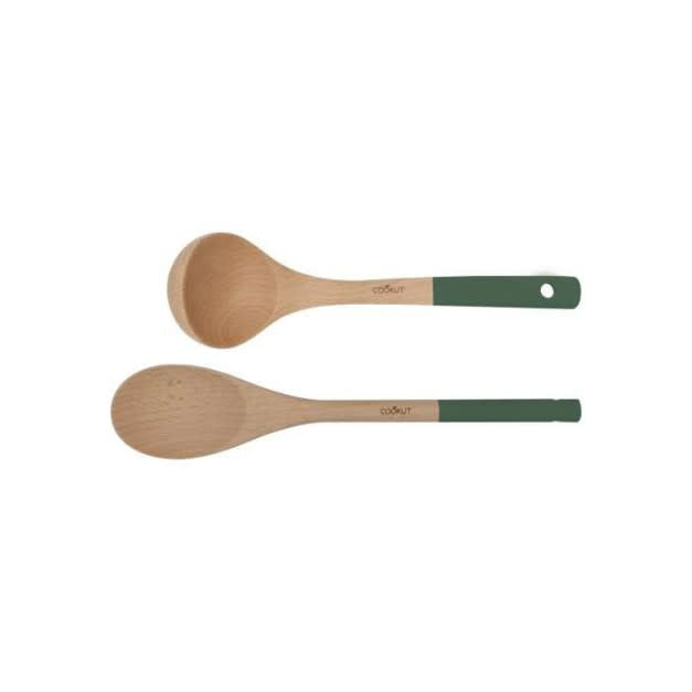 Set Cuillère et Louche en Bois Fougère