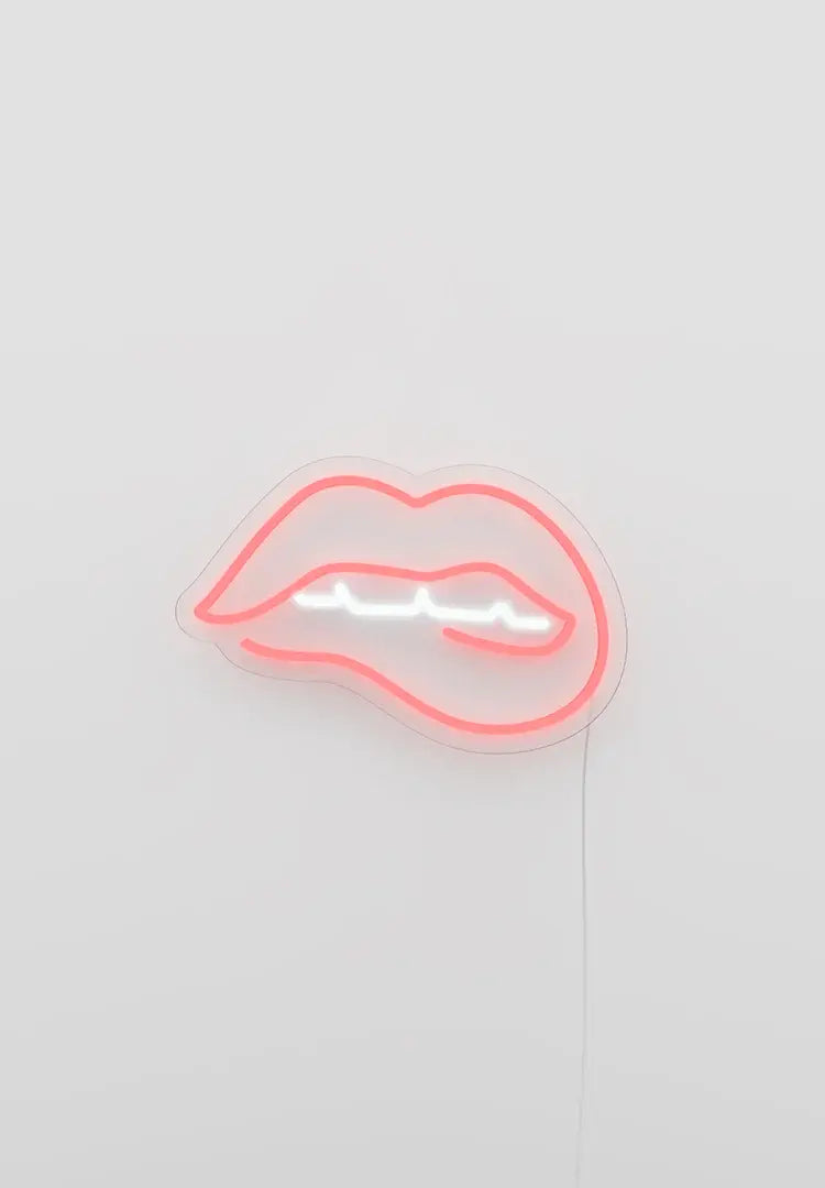 Neon LED - Biting Lips 