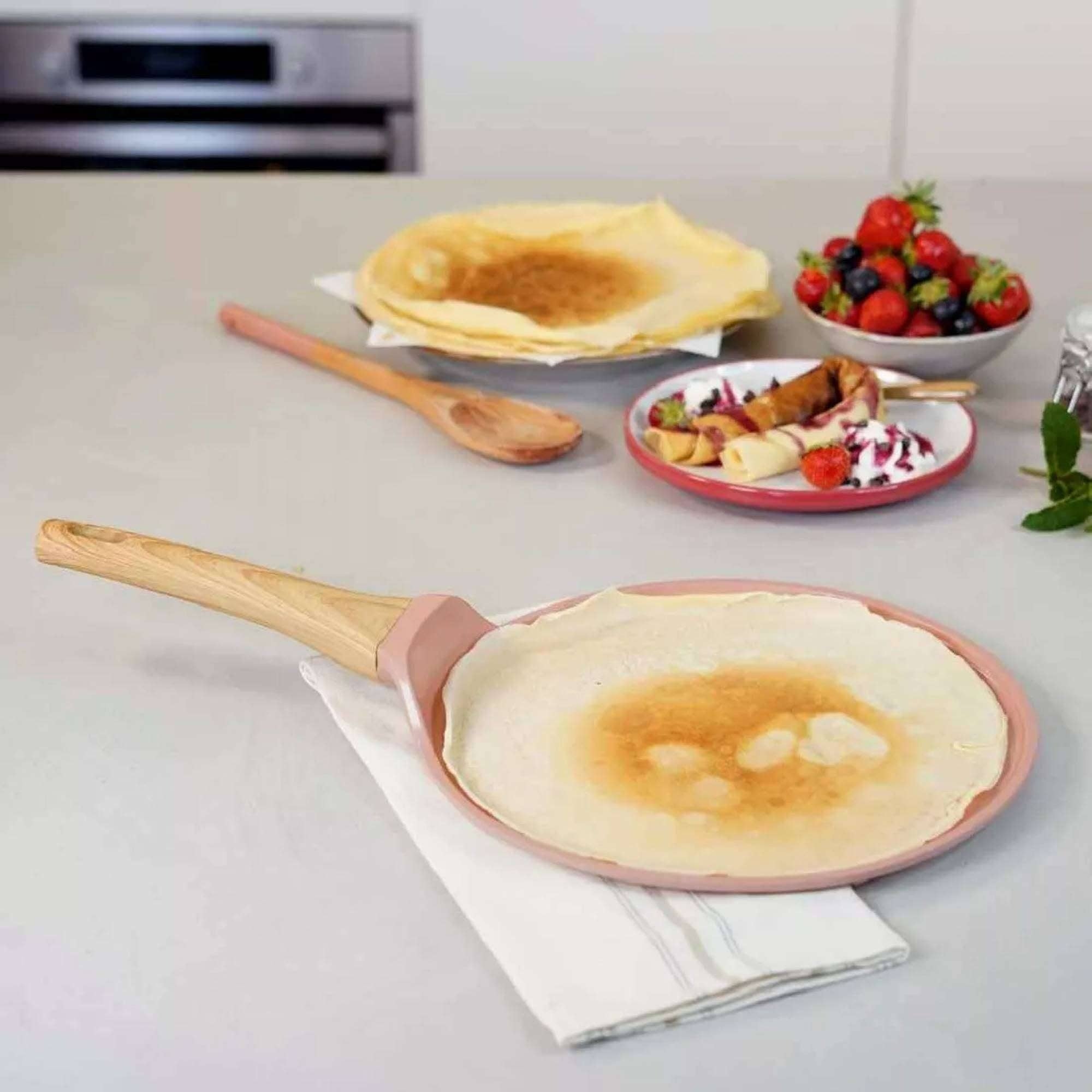 Marshmallow Flat Frying Pan & Crepe Maker 28cm 