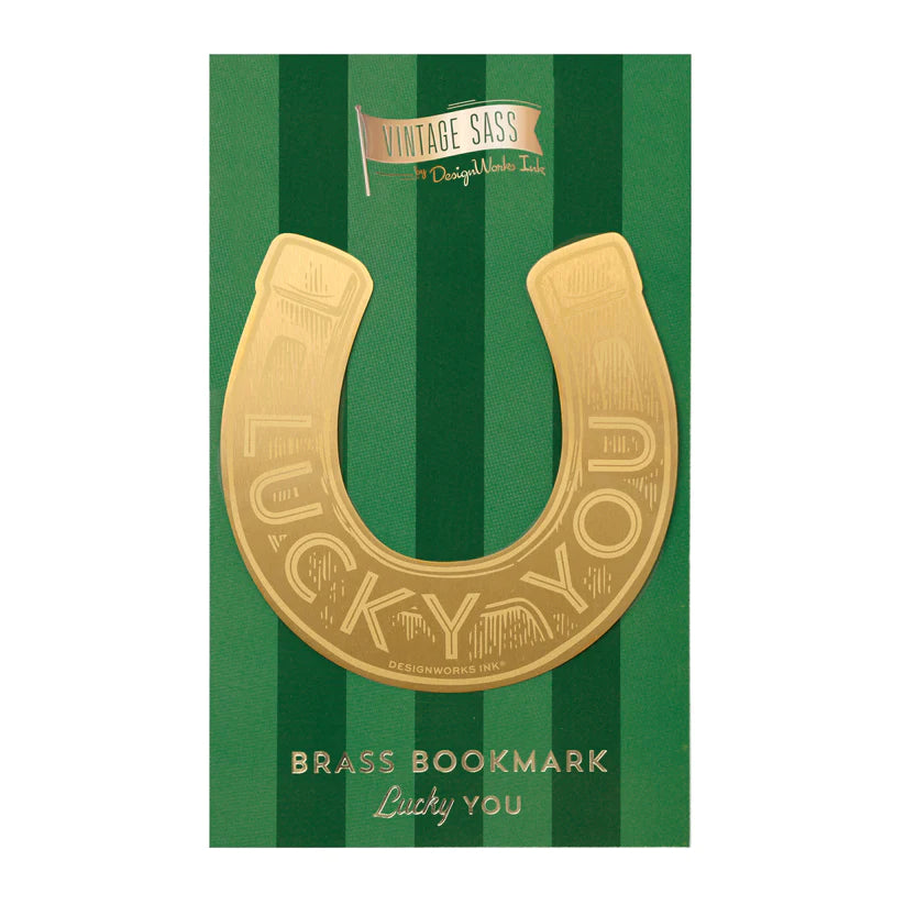 Brass Bookmark - Lucky You 