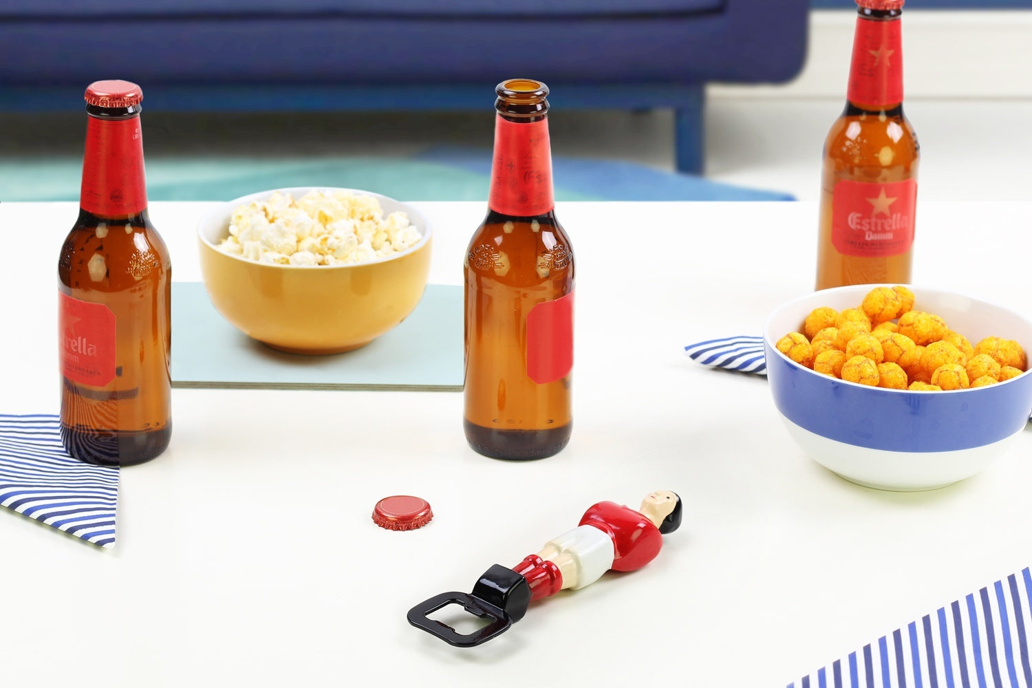 Bottle-Opener Babyfoot Blue Doiy