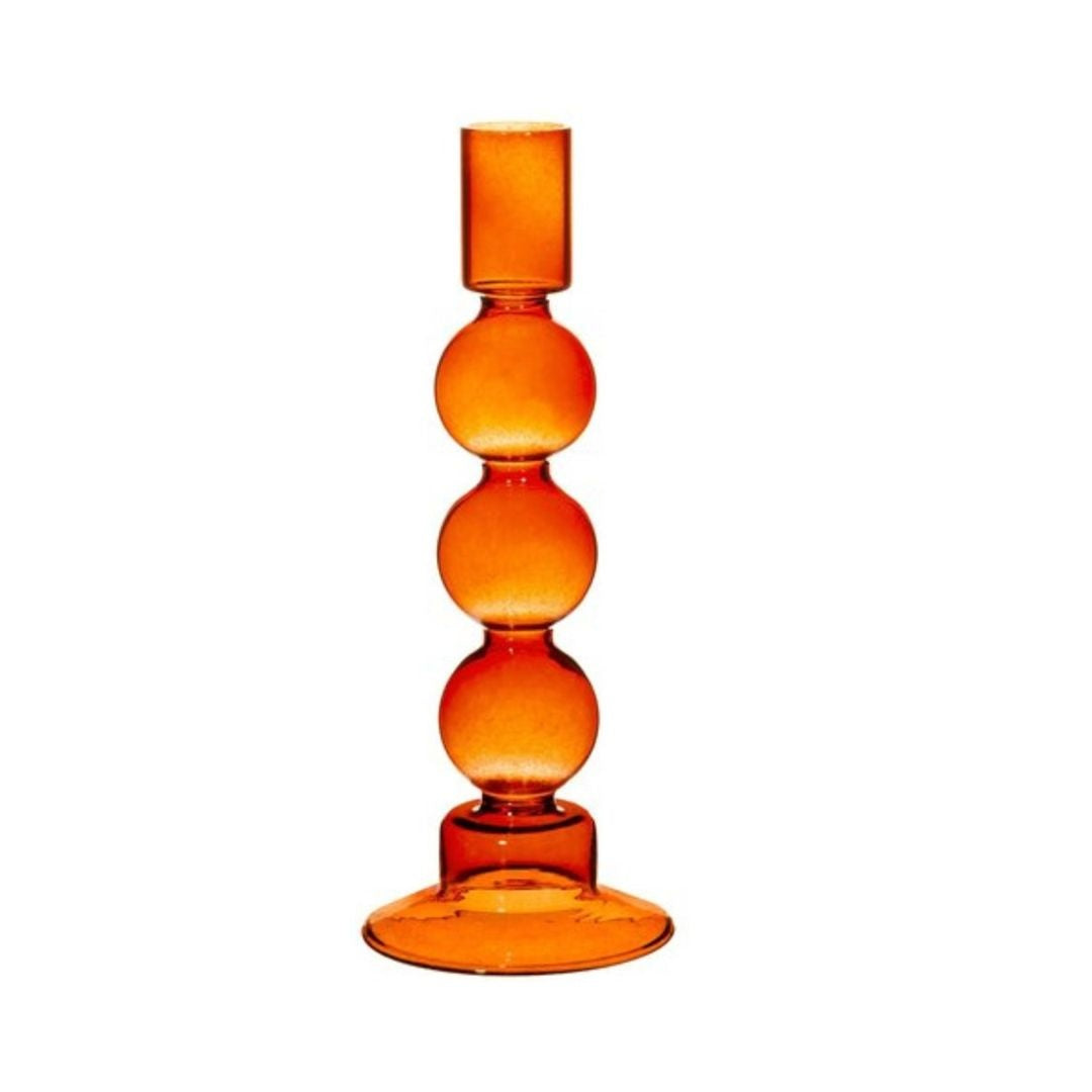 Bubble candle holder red