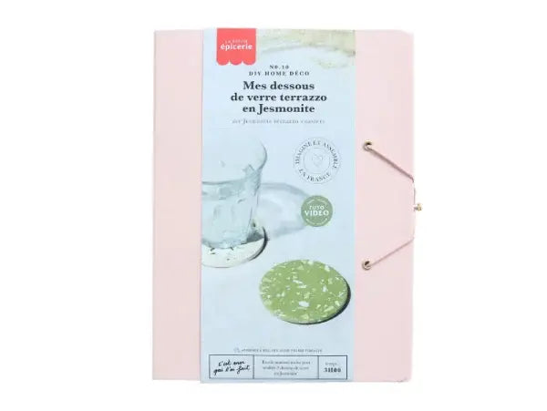 Kit créatif - mes dessous de verre en jesmonite vert - La Petite Epicerie