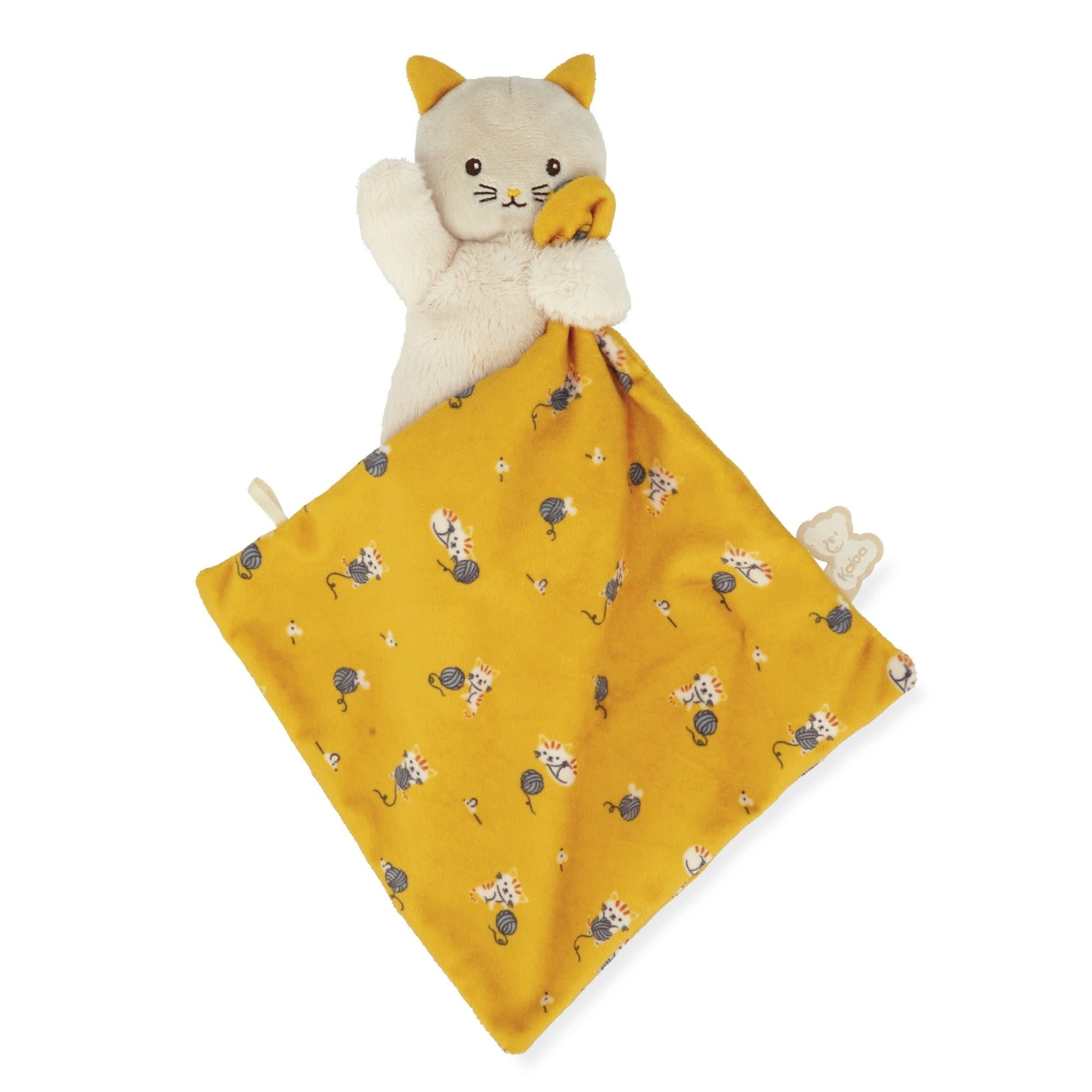 Yellow cat cuddly toy 