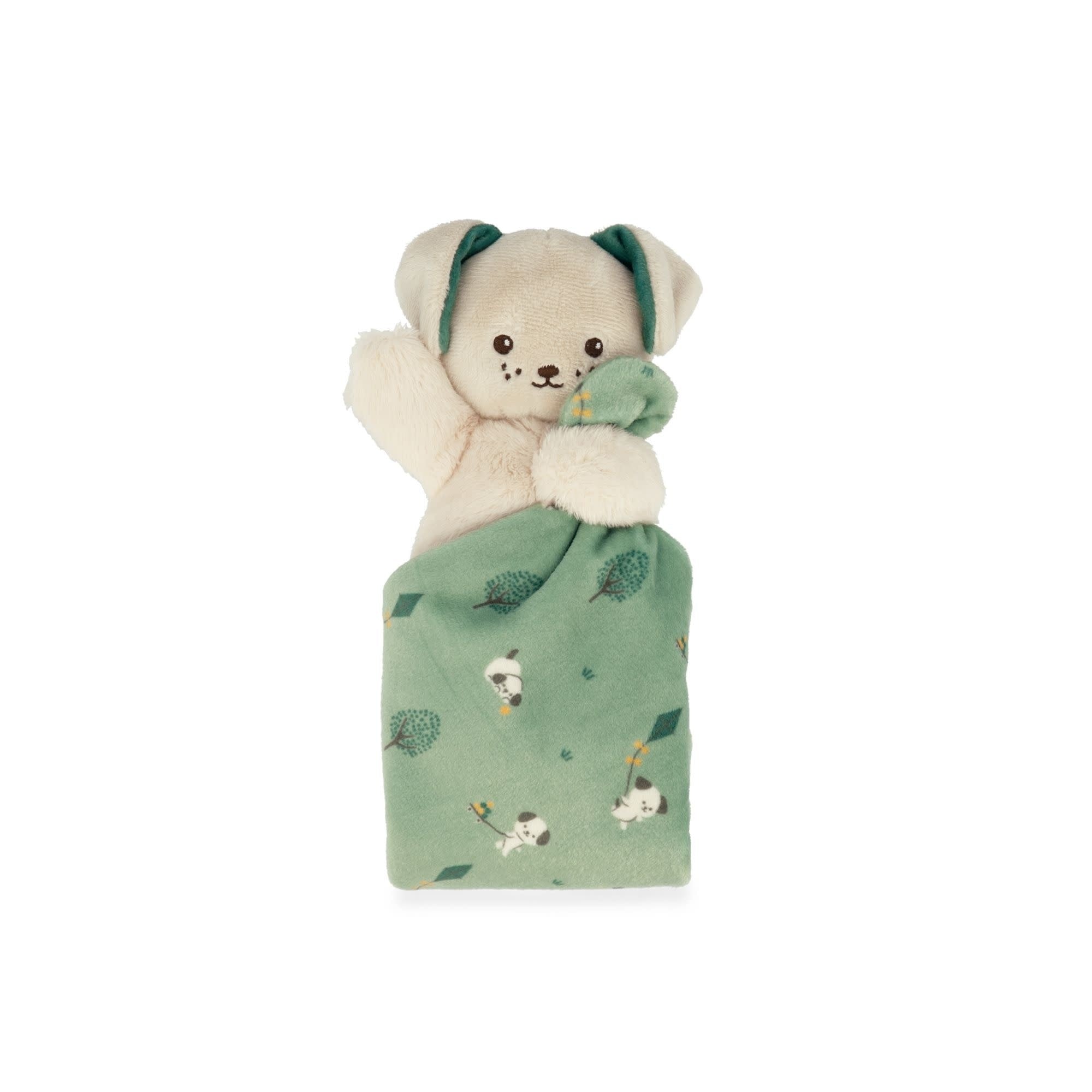 Doudou chien vert