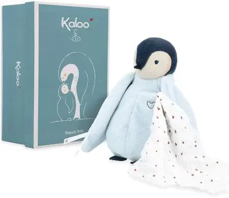 Blue Penguin Kissing Plush 