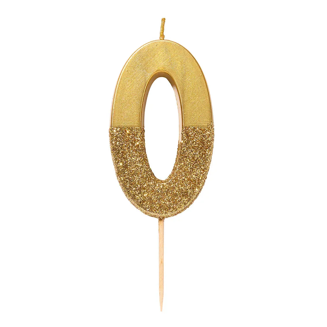 Birthday candle Gold Glitter fnumber