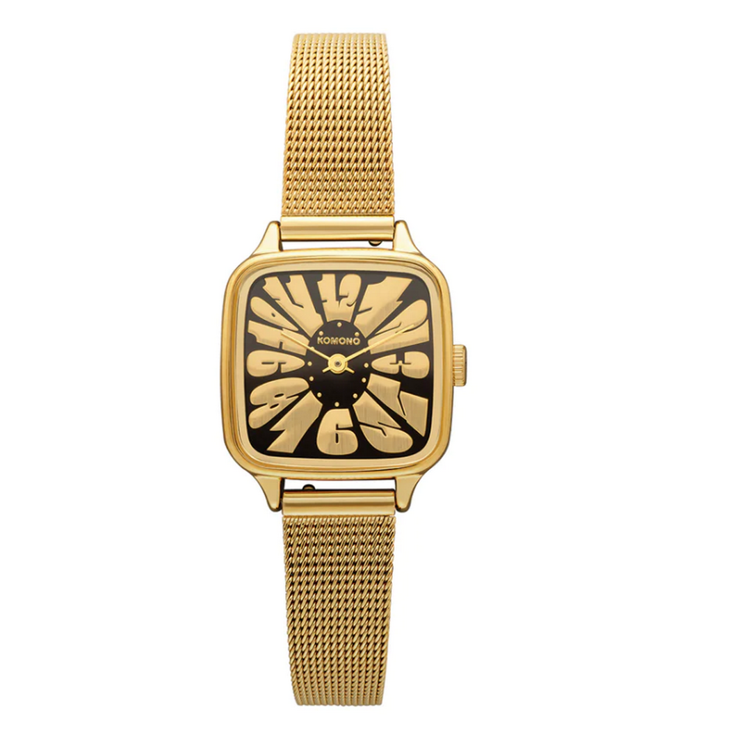 Montre Kate flower royale gold black