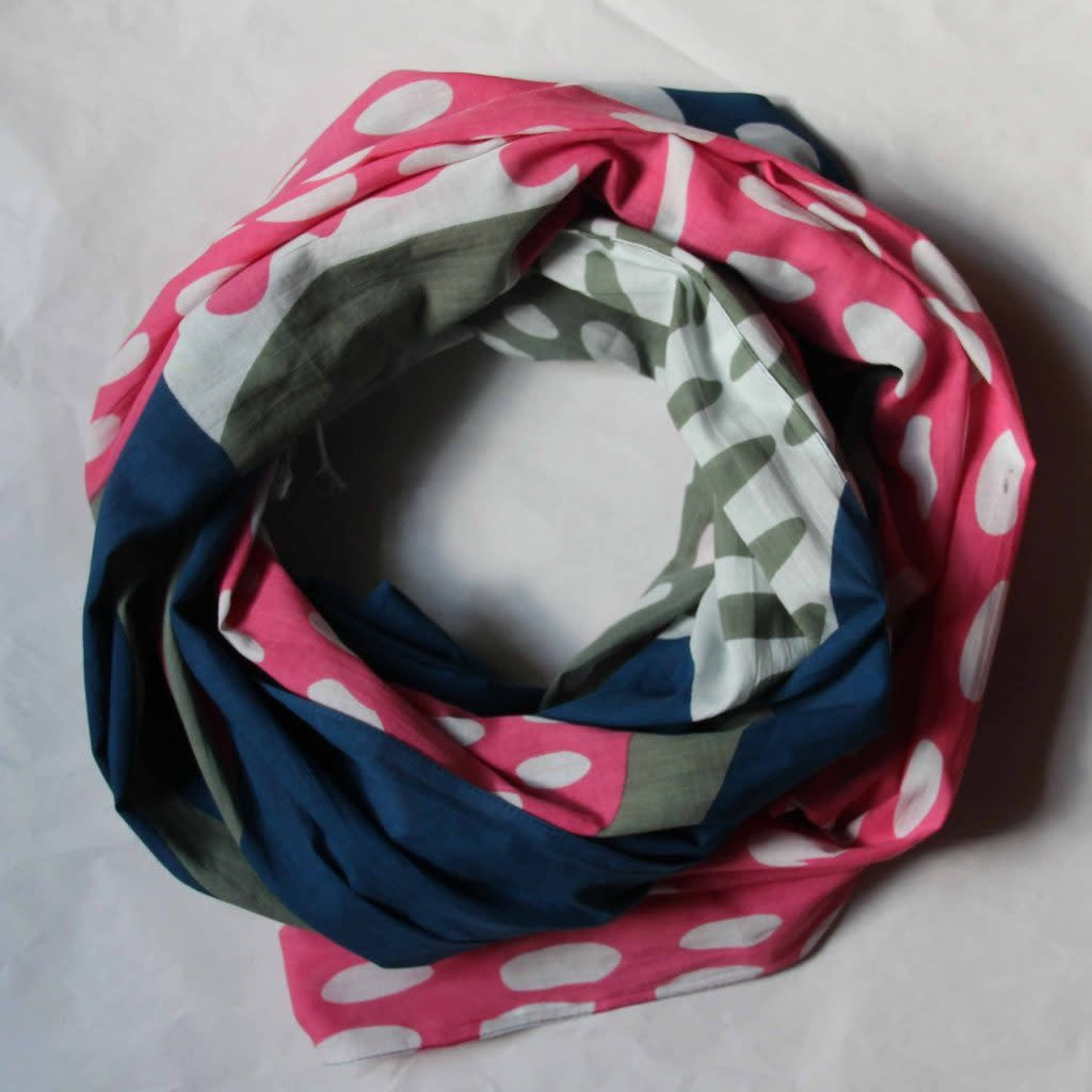 Foulard en Coton Bio - Onirique Marine Navy