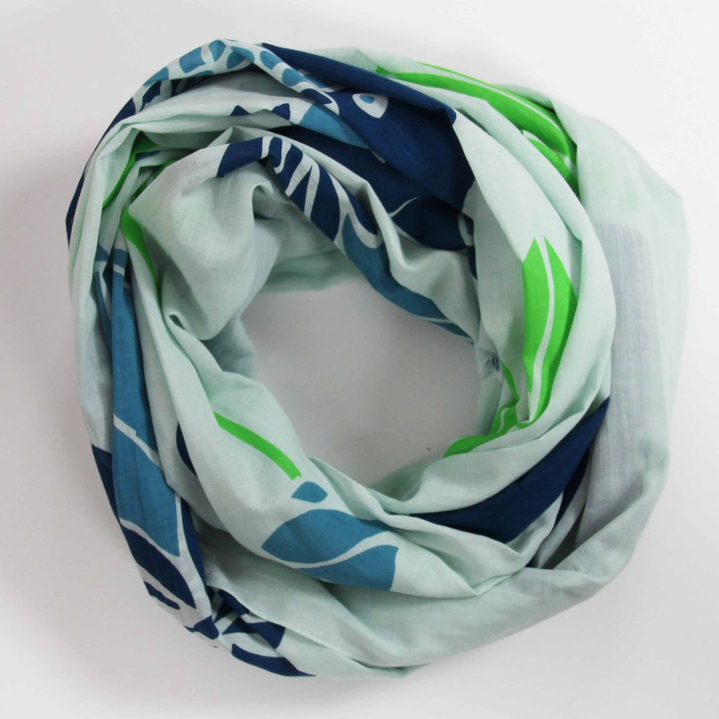 Organic Cotton Scarf - Poppy Blue 