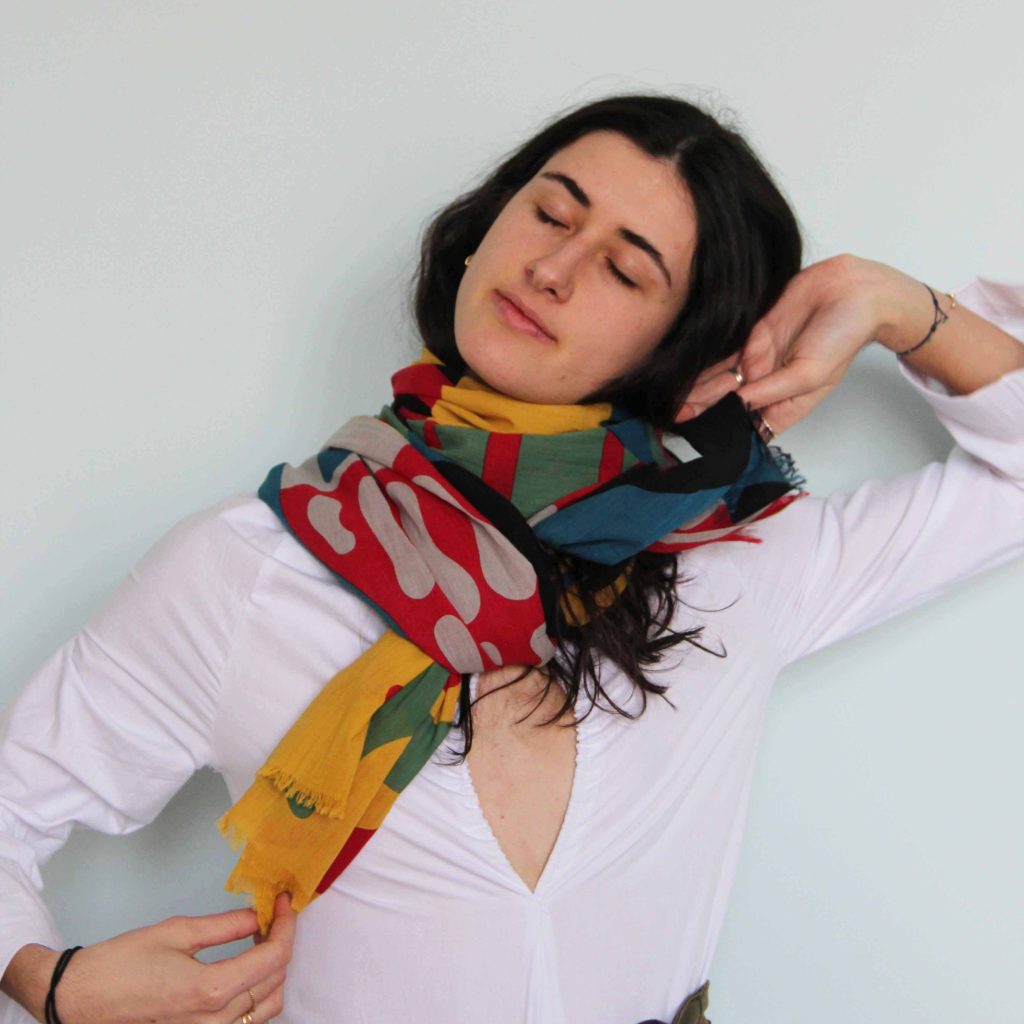 Organic Cotton Scarf - Sunshine Black 