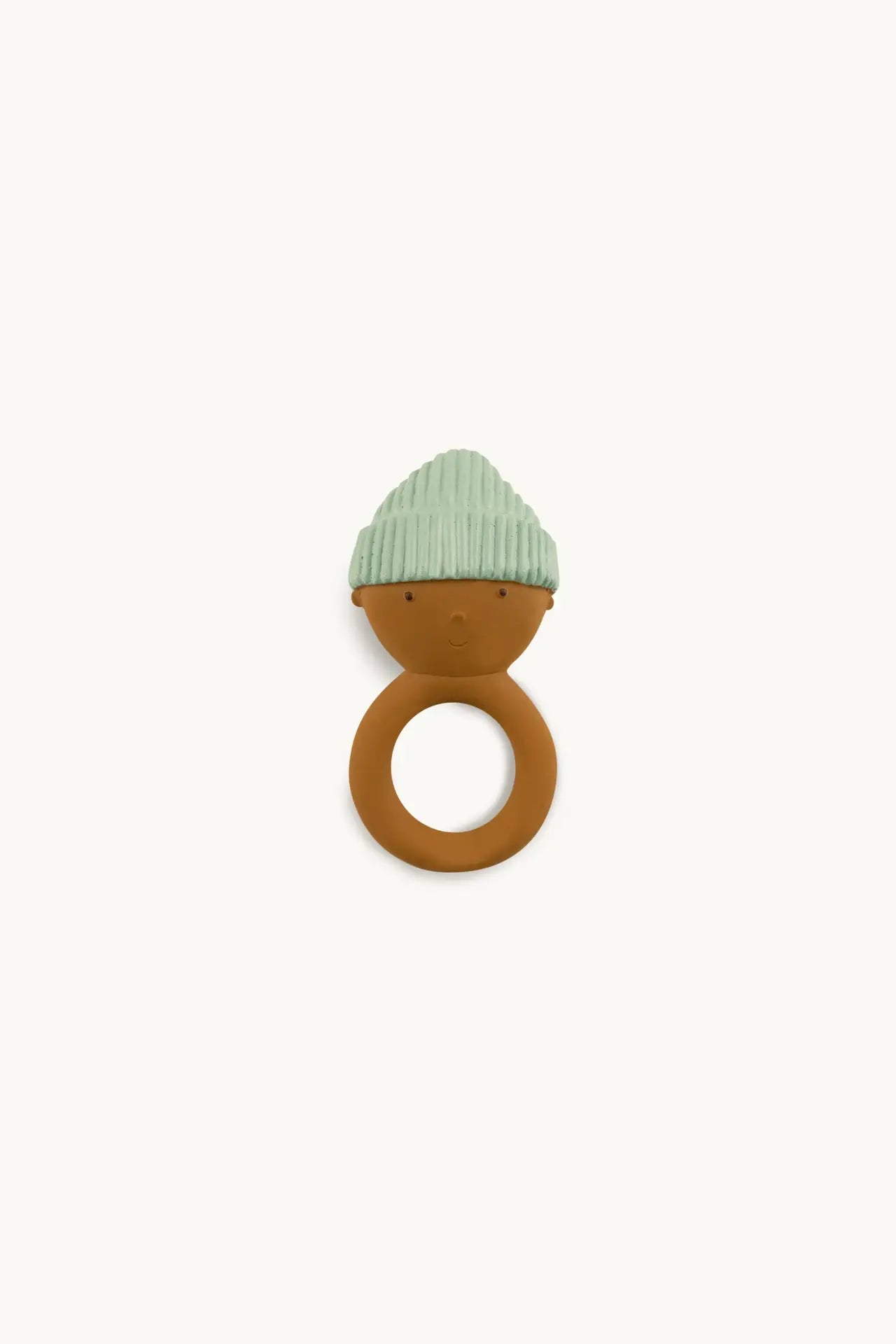 Gommu ring baby rattle Almond