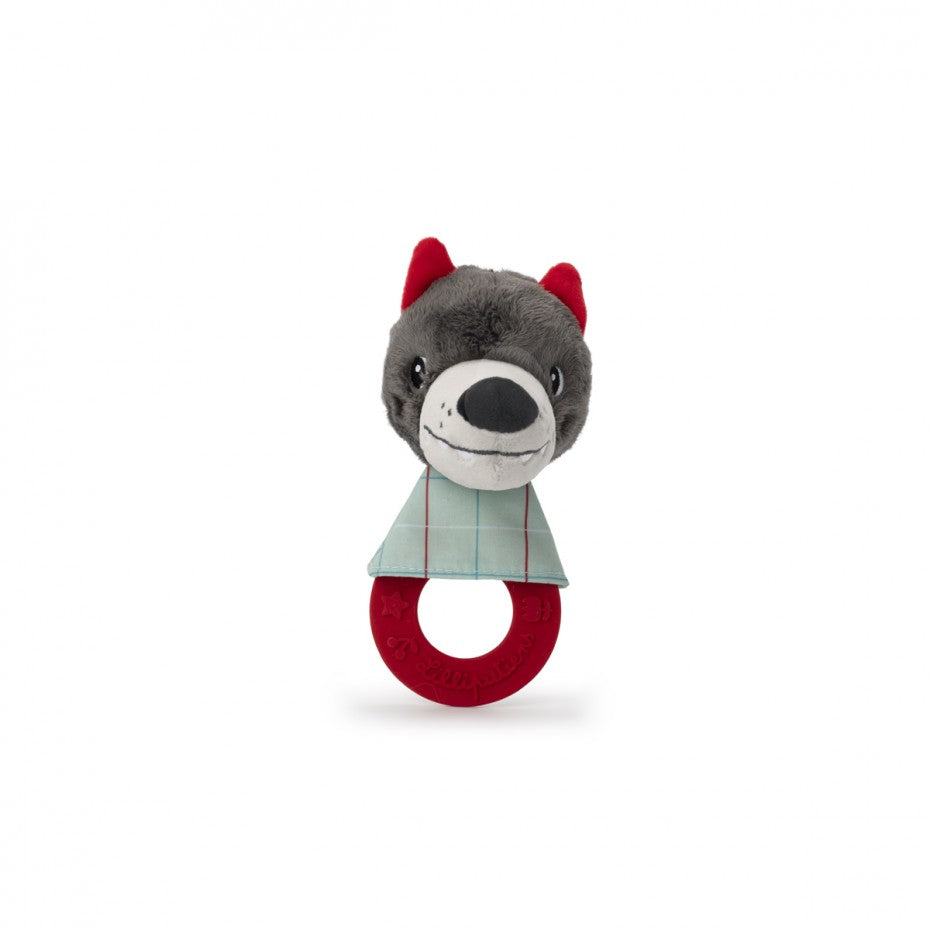 Louis the Wolf teething rattle