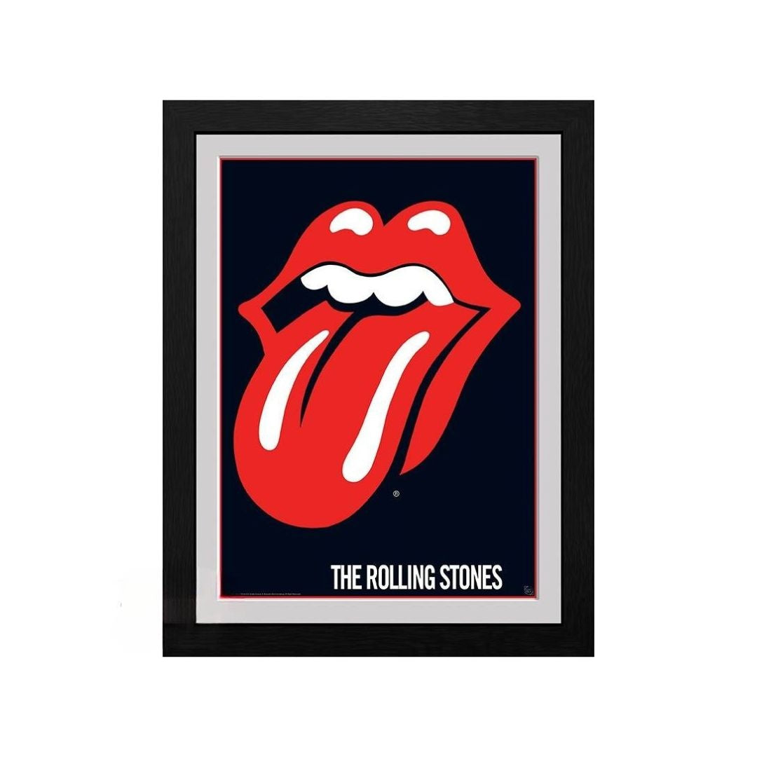 Ingelijste Print The Rolling Stones Lips 