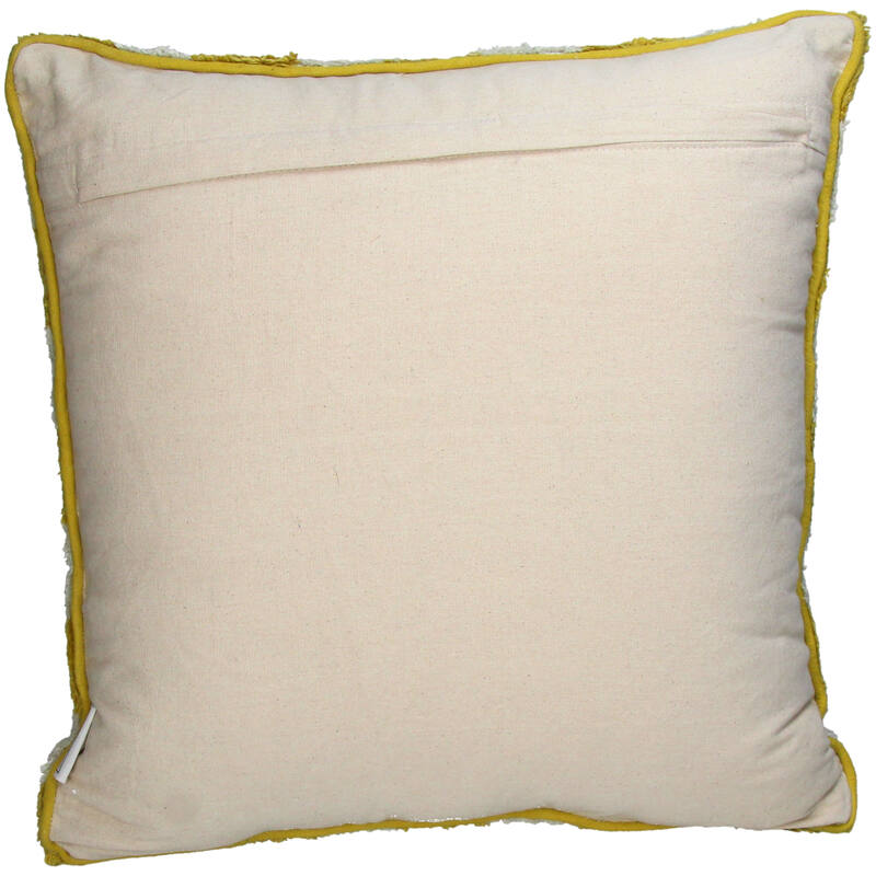 Coussin - Carreaux Jaune & Blanc