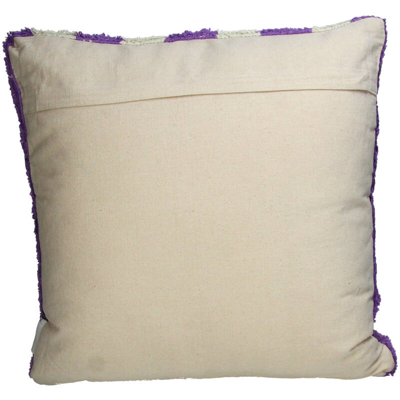 Coussin - Rayures Lilas & Blanc