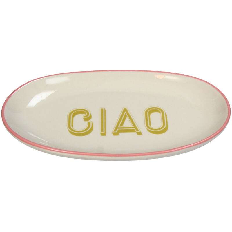 Oval Stoneware Plate - Ciao