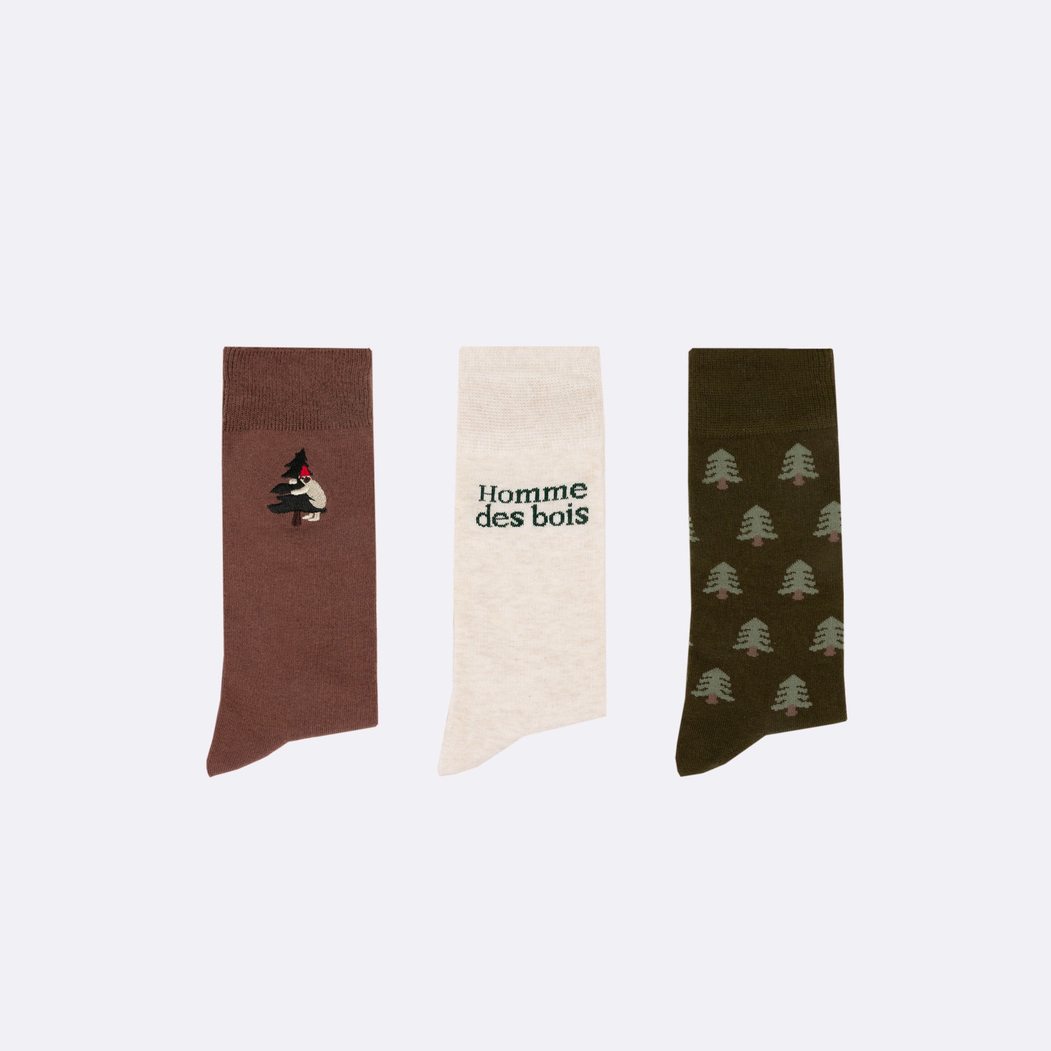 Pack 3 Chaussettes Multicolore - Homme des Bois & Sapin 42/45