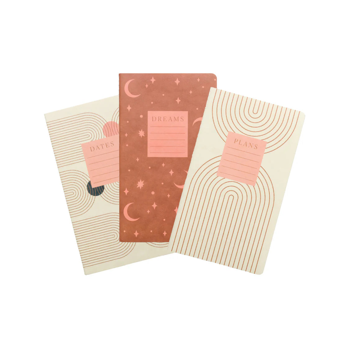 Set of 3 Softcover Notebooks - Plans, Dreams & Important Dates