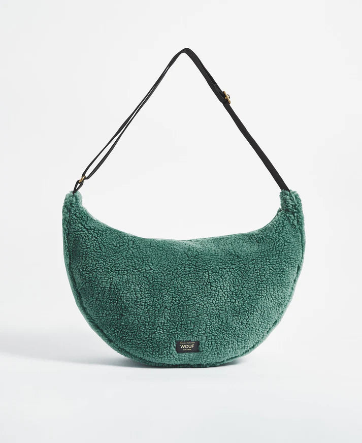 Large Shoulder Bag - Moss Teddy