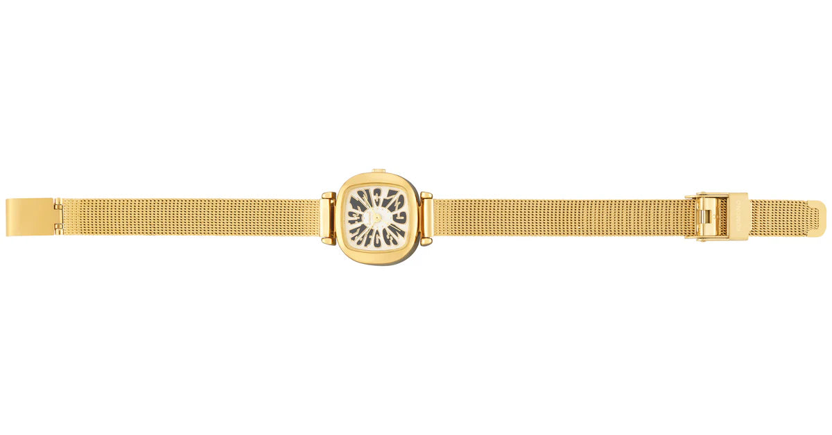 Moneypenny Flower koninklijk goud zwart horloge