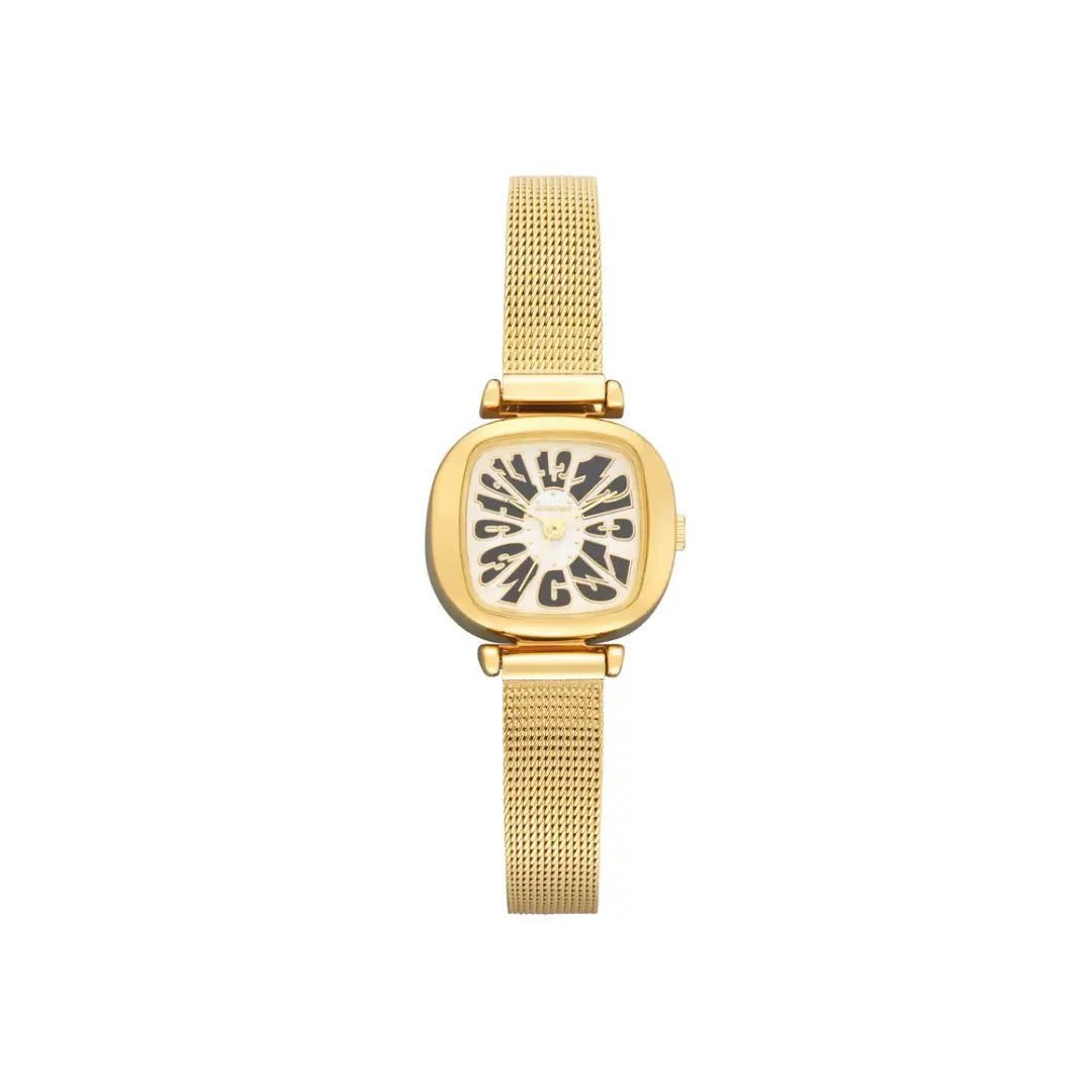 Moneypenny Flower koninklijk goud zwart horloge