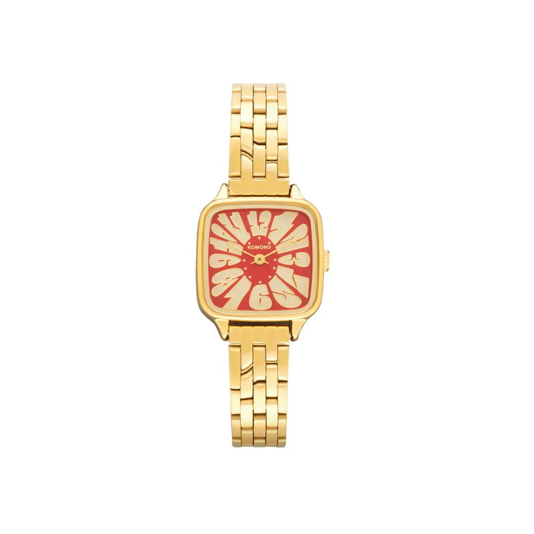 Kate estate flower gold burgundy watch