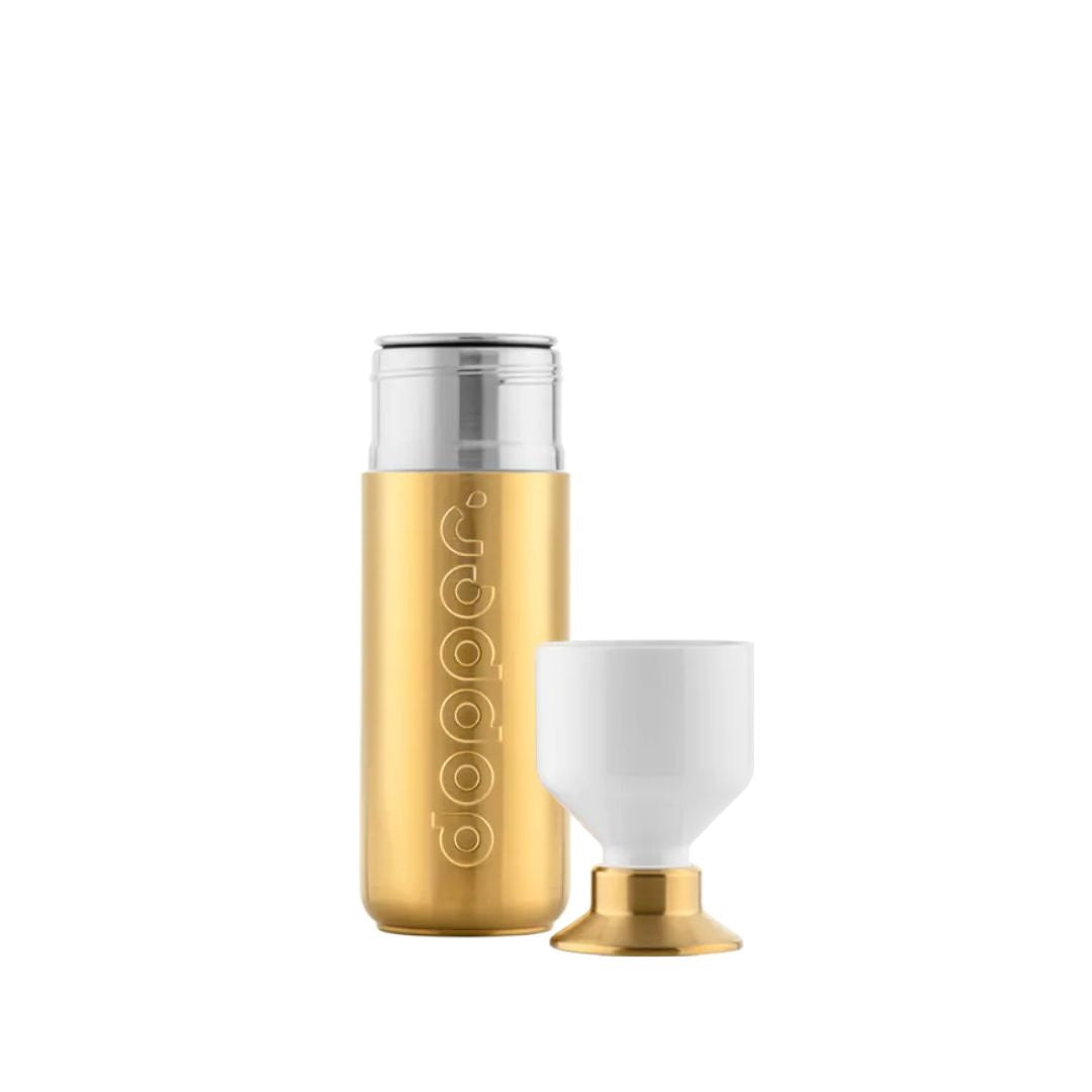 Large Bottle with Cup - Steel Gold - 800ml