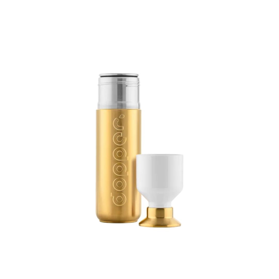 Fles met Beker - Steel Gold - 490ml